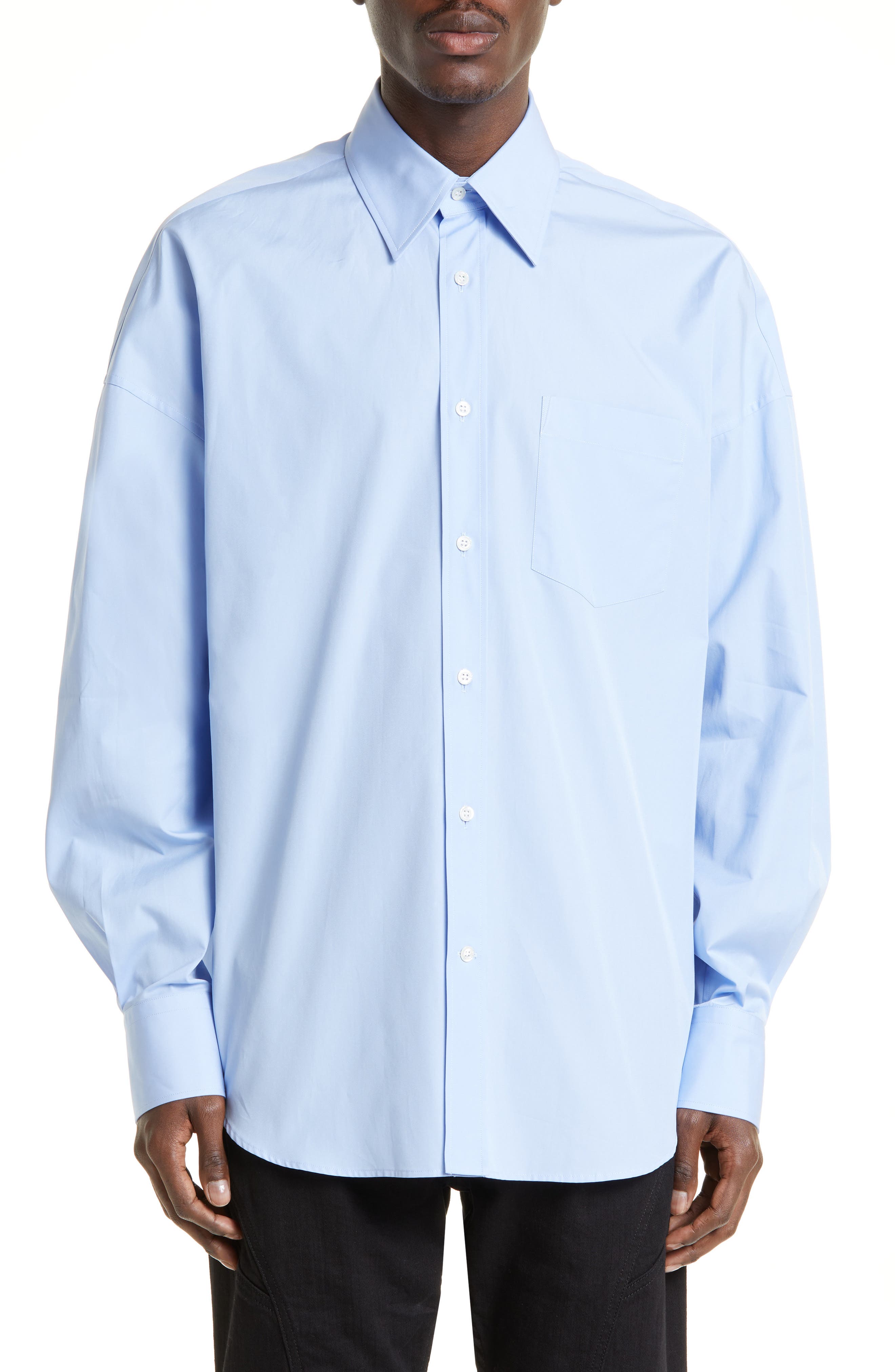 McQueen Oversize Cotton Button-Up Shirt