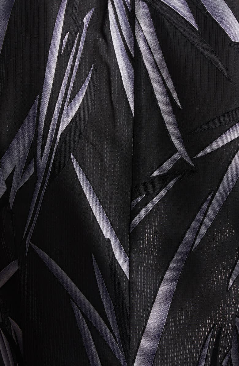 KIM SHUI Chiffon Plunge Neck Dress, Alternate, color, Smoke