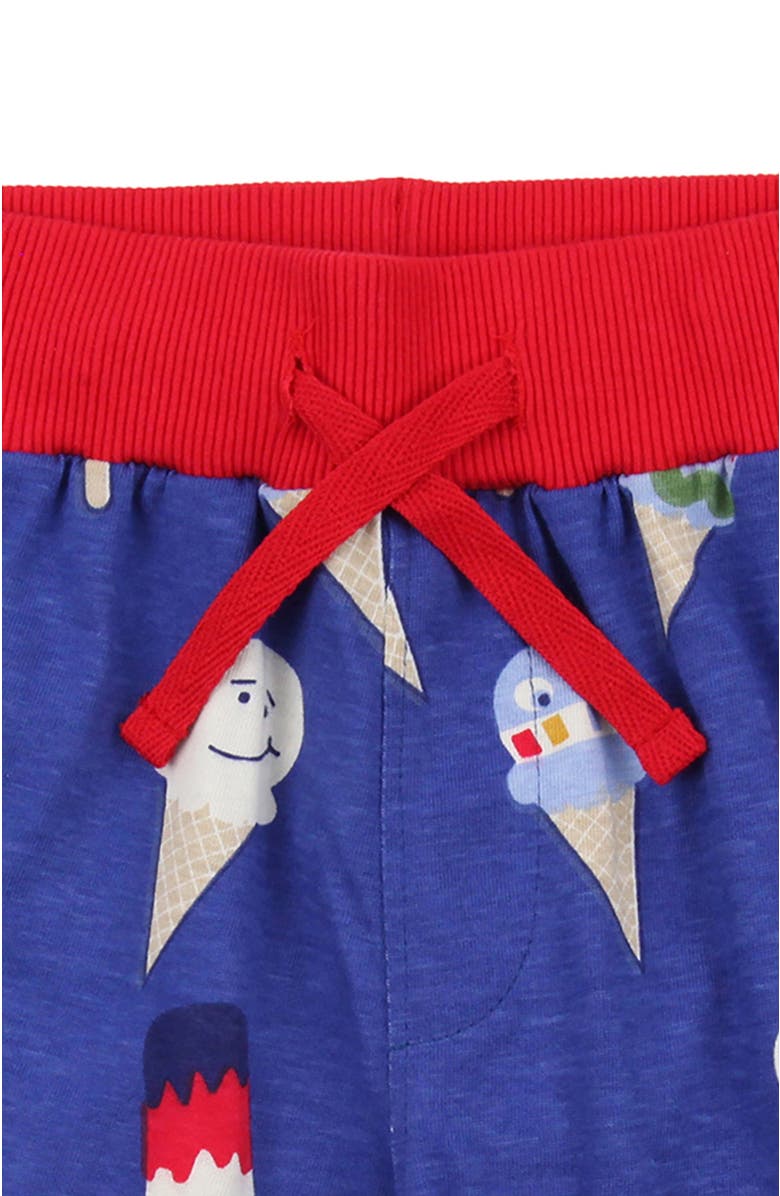 Lilly + Sid Organic Cotton Happy Ice Cream And Stripe Print Short - 2 Pack, Alternate, color, Multi