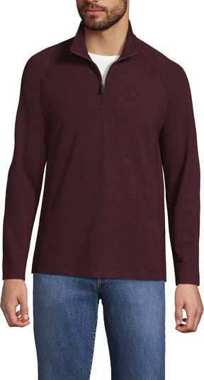 Lands' End Long Sleeve Raglan Hybrid Quarter Zip | Nordstrom