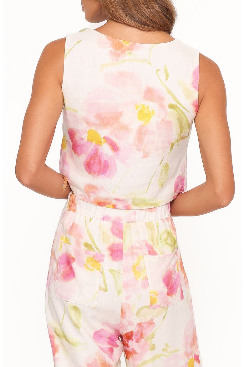 Devlin Floral Crop Tank, Alternate, color, PINK GARDEN FLORAL