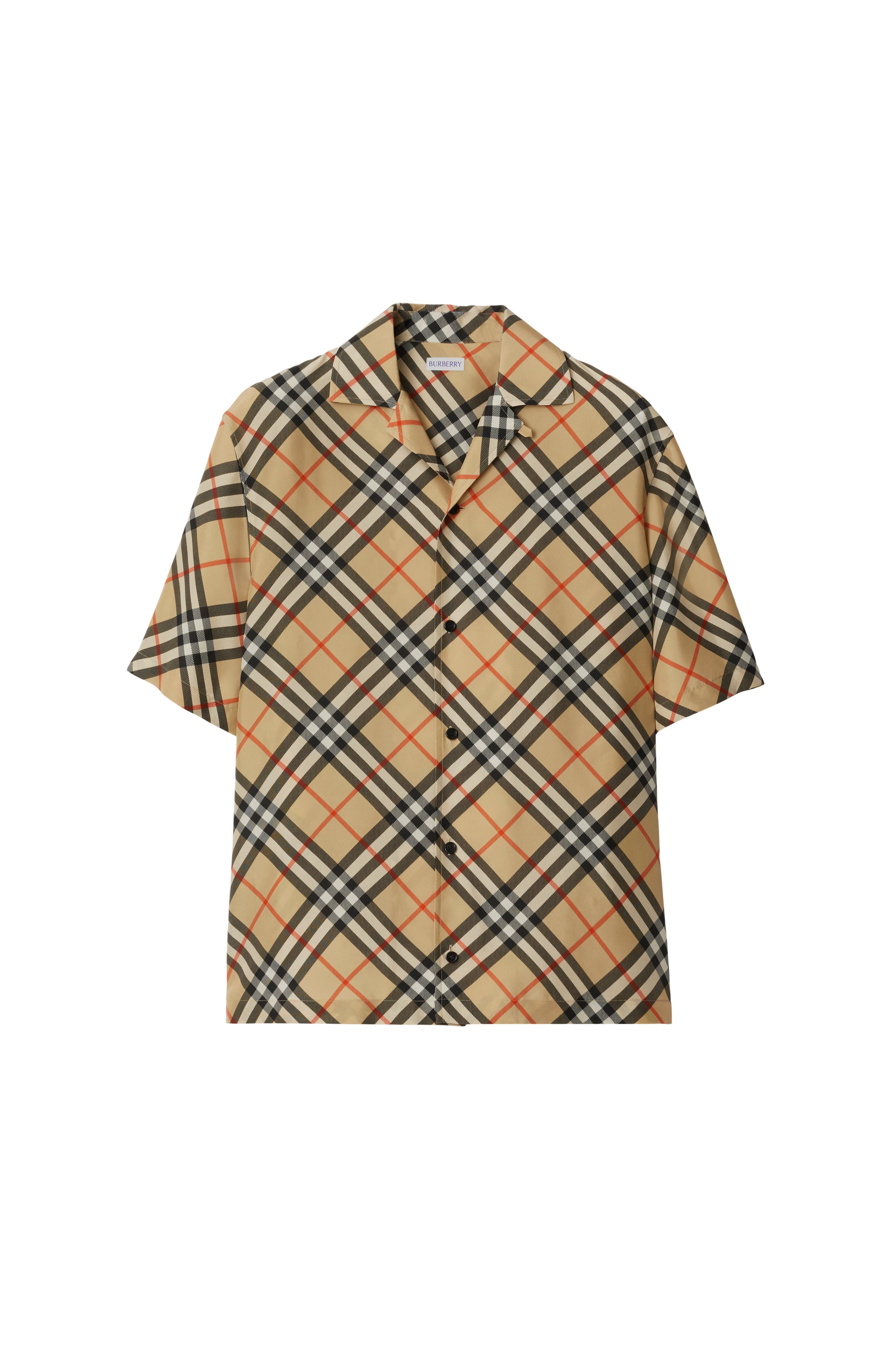 Oversized Check Silk Shirt - image 2