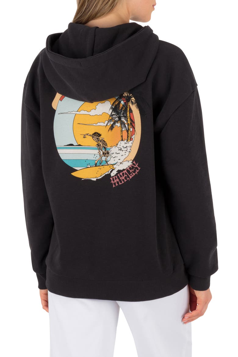 Forever Oversize Graphic Hoodie, Alternate, color, OFF BLACK