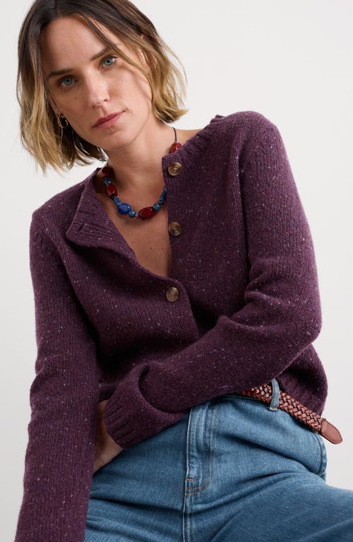 Seasalt Cornwall Dawson Pick Merino Wool Blend Cardigan In Black