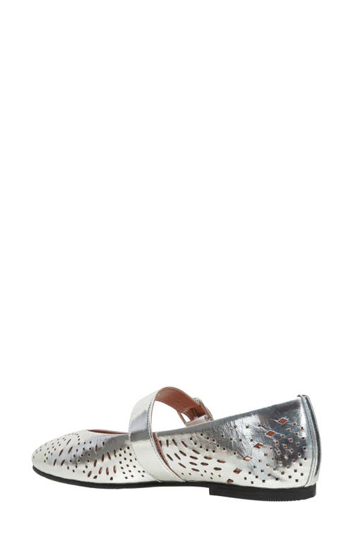 Linea Paolo Miller Mary Jane Flat In Silver