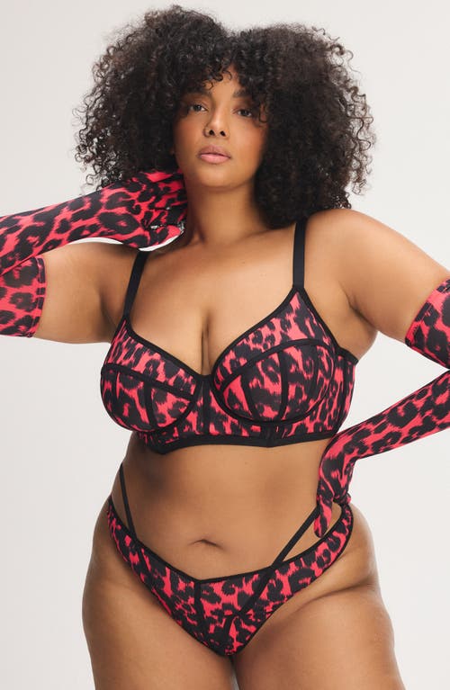 Savage X Fenty City Kitty Opera Gloves In Pink