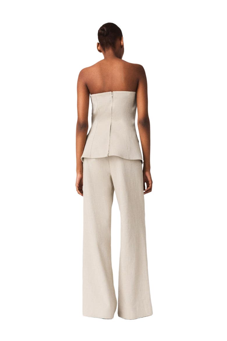 Tailored bustier top, Alternate, color, Beige