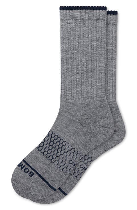 Merino Wool Blend Calf Socks