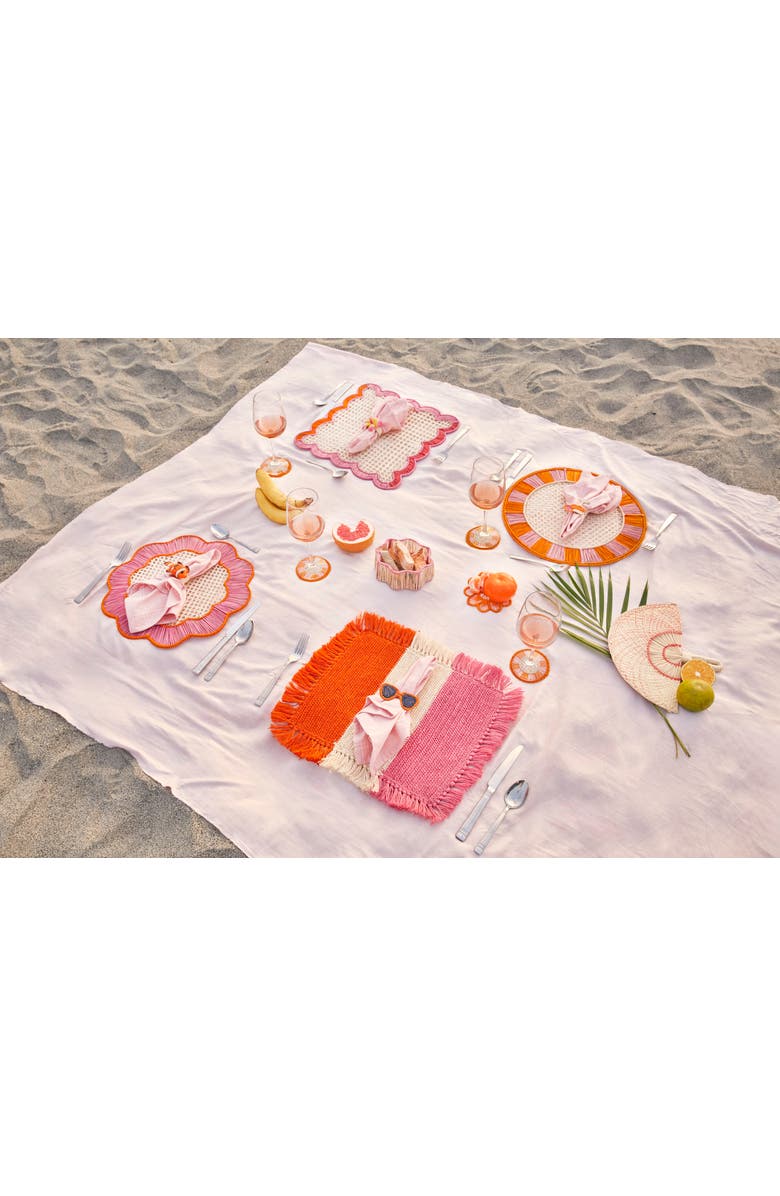 Coro Cora Hibiscus 3D Placemat - Set of 2, Alternate, color,