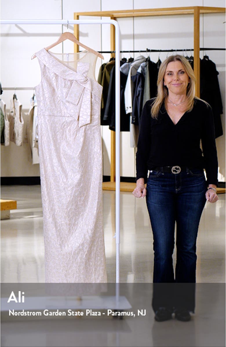 Odette Asymmetric Illusion Yoke Gown, sales video thumbnail