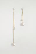 COS Mismatched Chain Freshwater Pearl Earrings