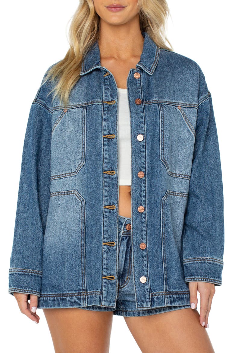 Lost Treasure Denim Jacket, Main, color, MOLTEN SHR
