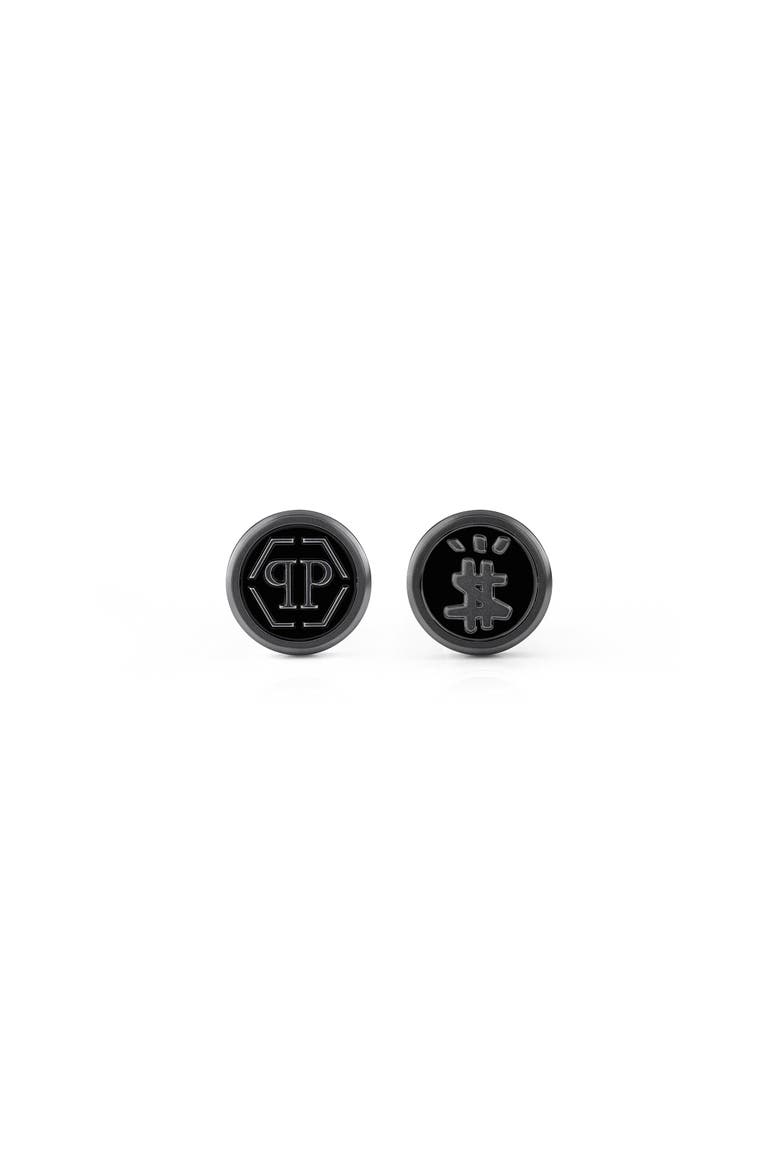 Metal Cufflinks Hexagon Men, Main, color, GreyTitan