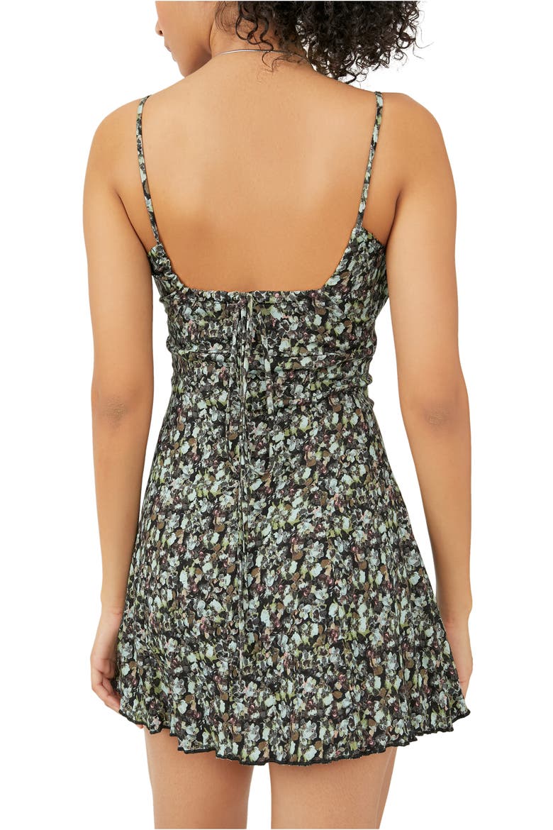 Jamie Floral Print Minidress, Alternate, color, BLACK COMBO