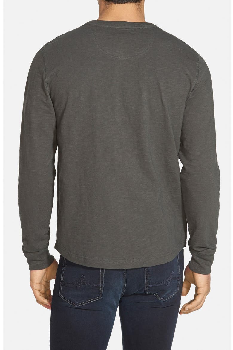 Regular Fit Slub Knit Henley, Alternate, color, BLACK RAVEN