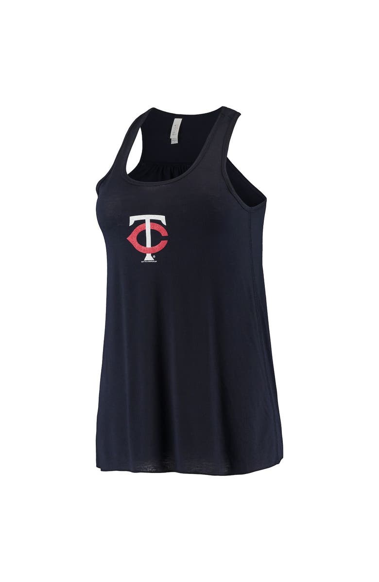 SOFT AS A GRAPE Women's Soft as a Grape Navy Minnesota Twins Front & Back Tank Top, Alternate, color, 