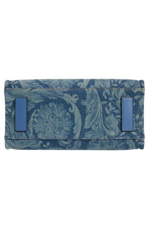 Versace Small La Medusa Barroco Denim Tote