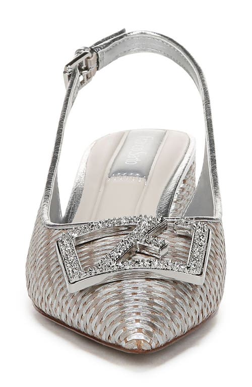Franco Sarto Racer Slingback Pointed Toe Pump In Gray