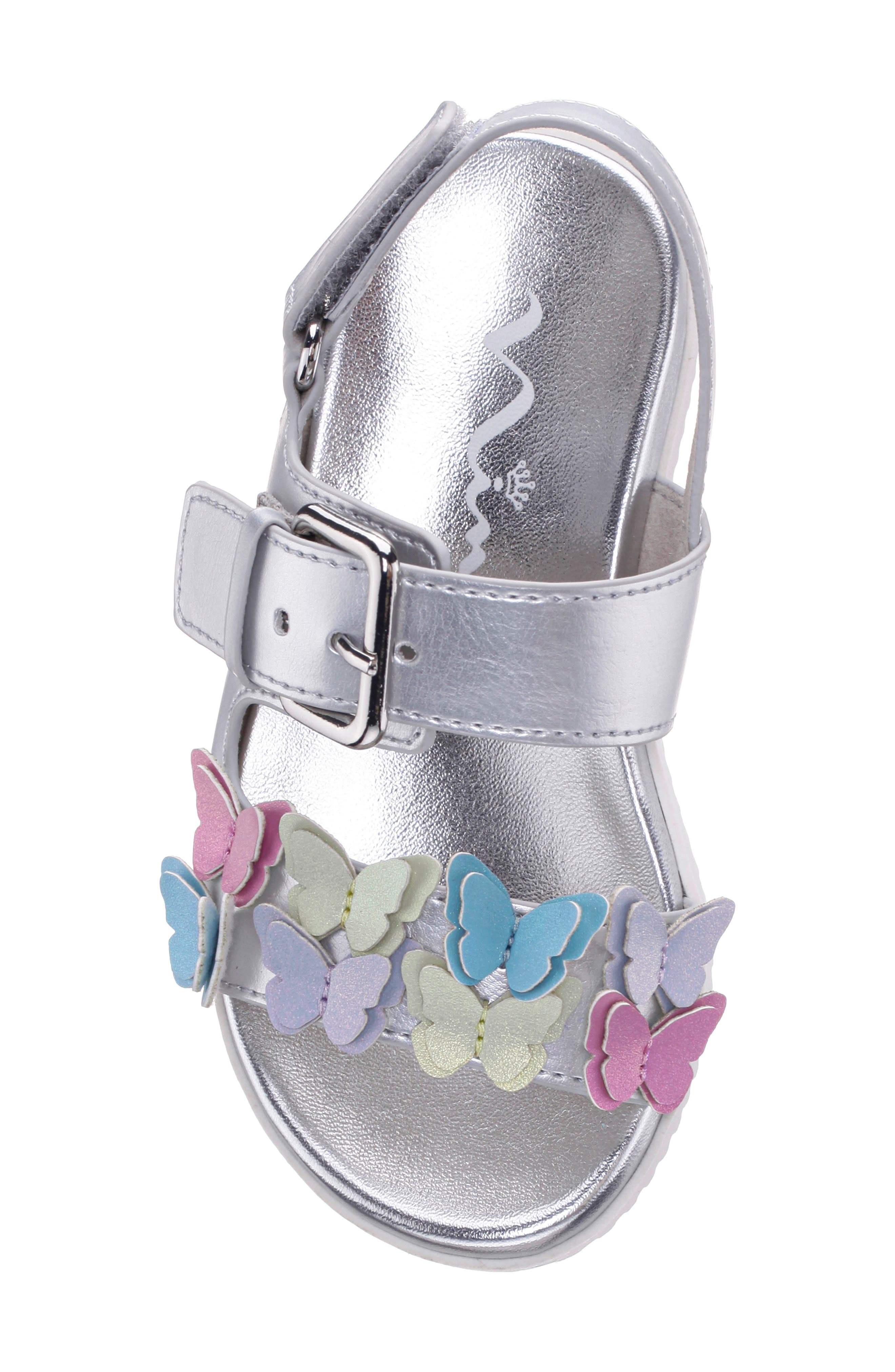 Nina Kids' Pollie Sandal, Alternate, color, Silver/Multi