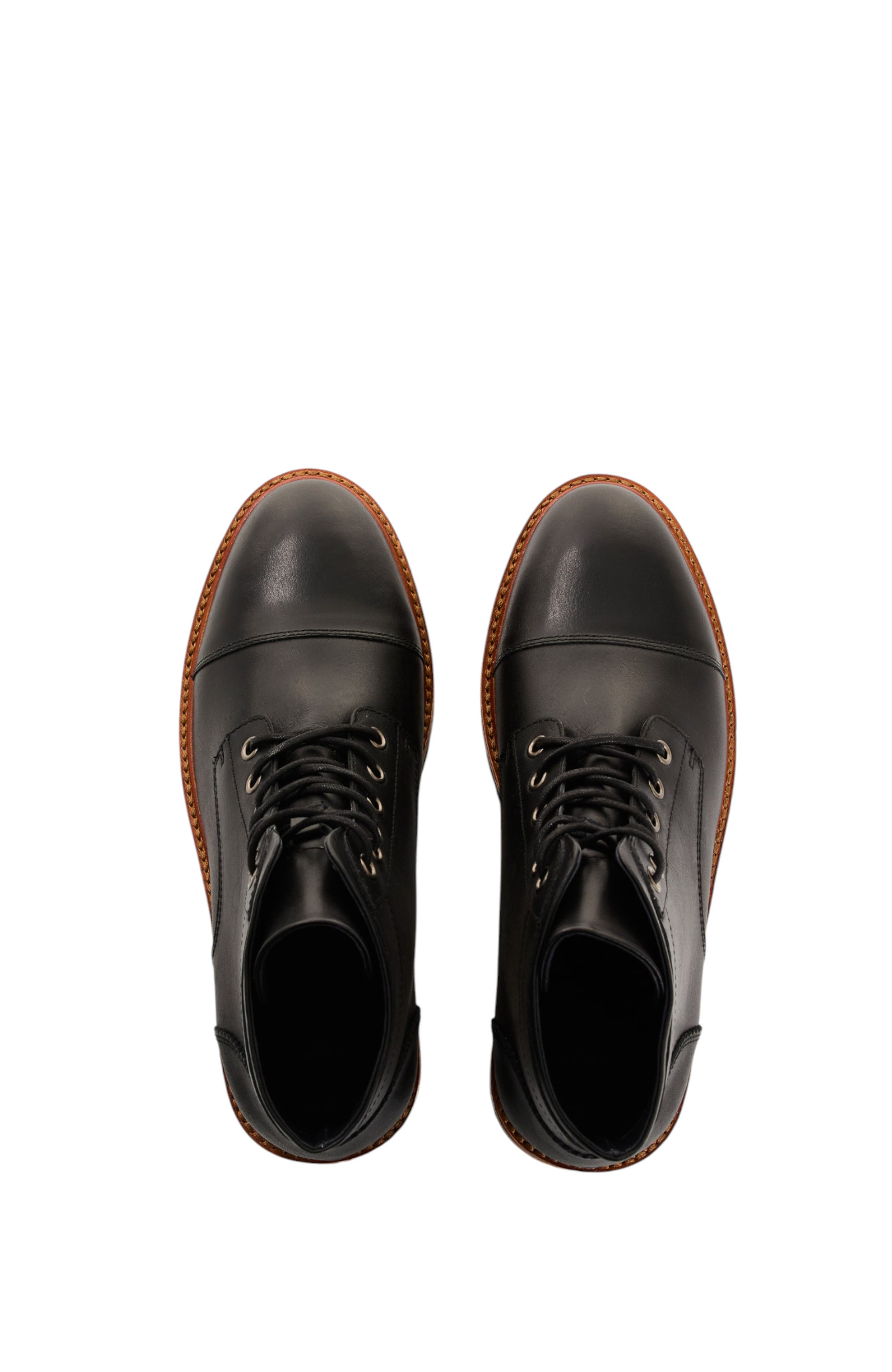 Velez Ray Leather Boots, Alternate, color, Black