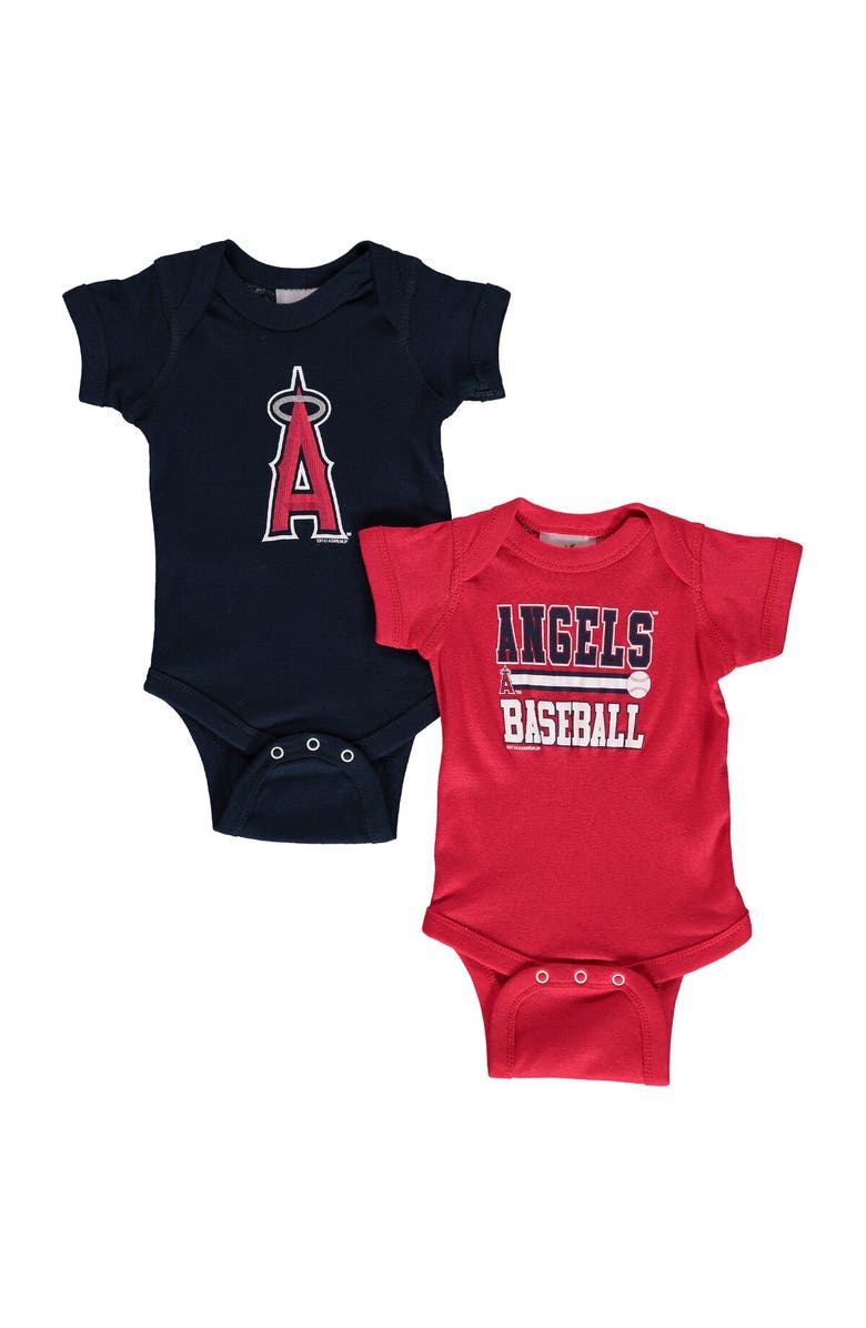 SOFT AS A GRAPE Newborn & Infant Soft as a Grape Red/Navy Los Angeles Angels 2-Piece Body Suit, Alternate, color, Red