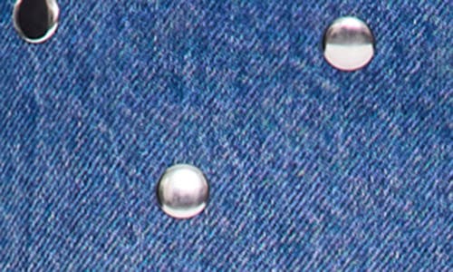 Pistola Hendrix Stud High Waist Straight Leg Jeans In Blue