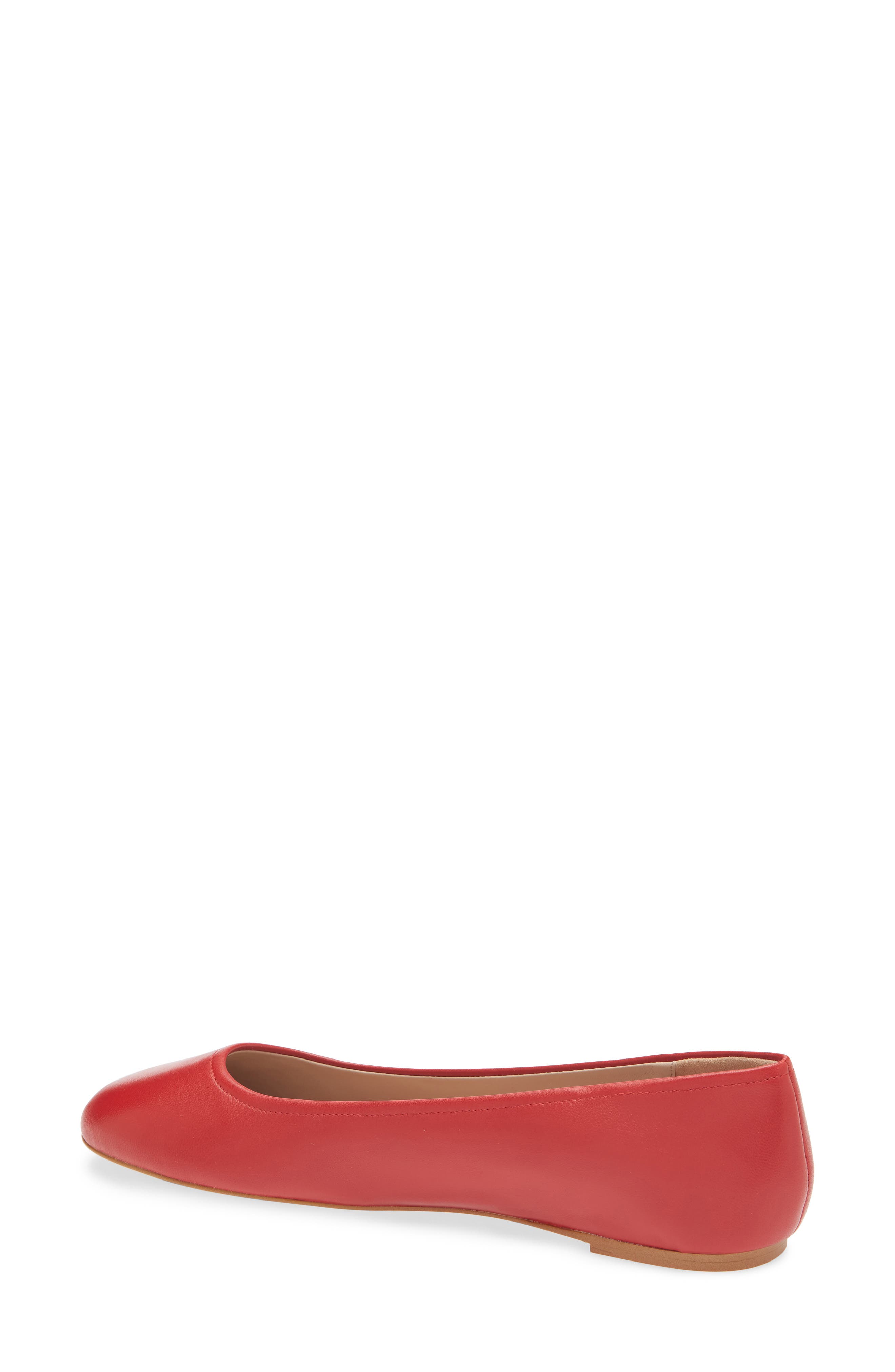 Stuart Weitzman Nadine Ballet Flat, Alternate, color, Lipstick Red