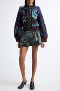 Sacai Floral Jacquard Balloon Sleeve Knit Blouson