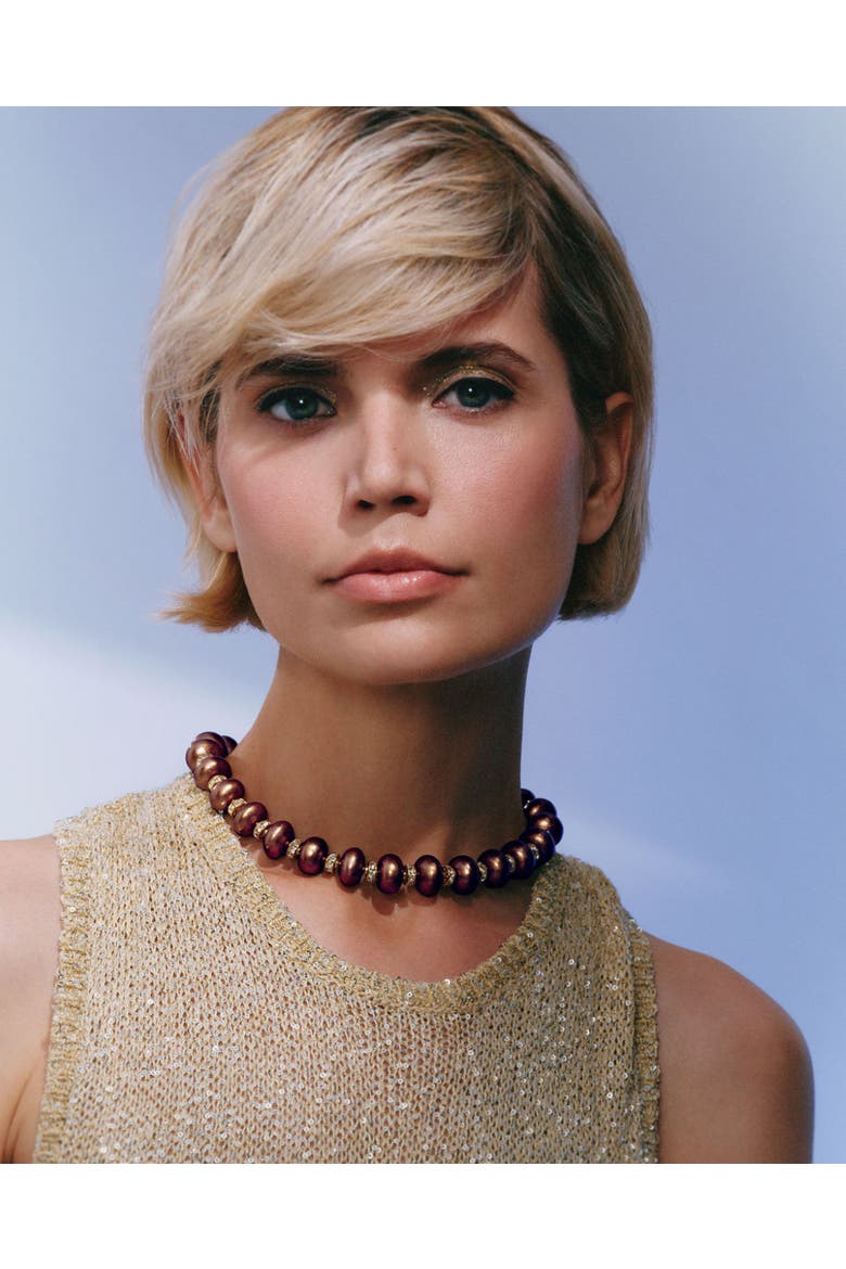 Mika Necklace, Alternate, color, Chocolate Cherry