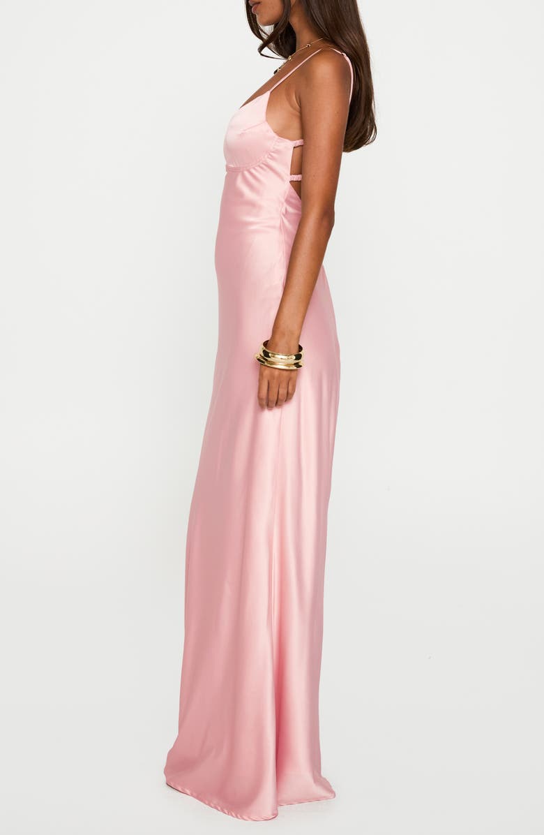 Princess Polly Ravia Satin Maxi Slipdress, Alternate, color, Pink