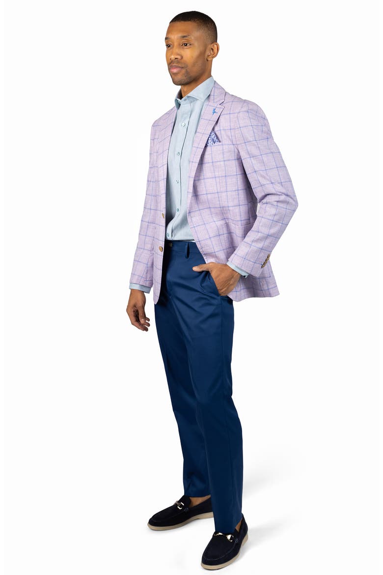 Mélange Yarn Dyed Windowpane Sport Coat, Alternate, color, LILAC
