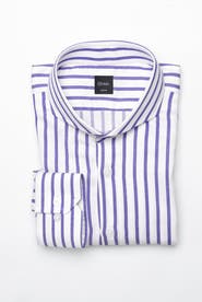 BRISK Wide Stripes Pima Cotton Dress Shirt