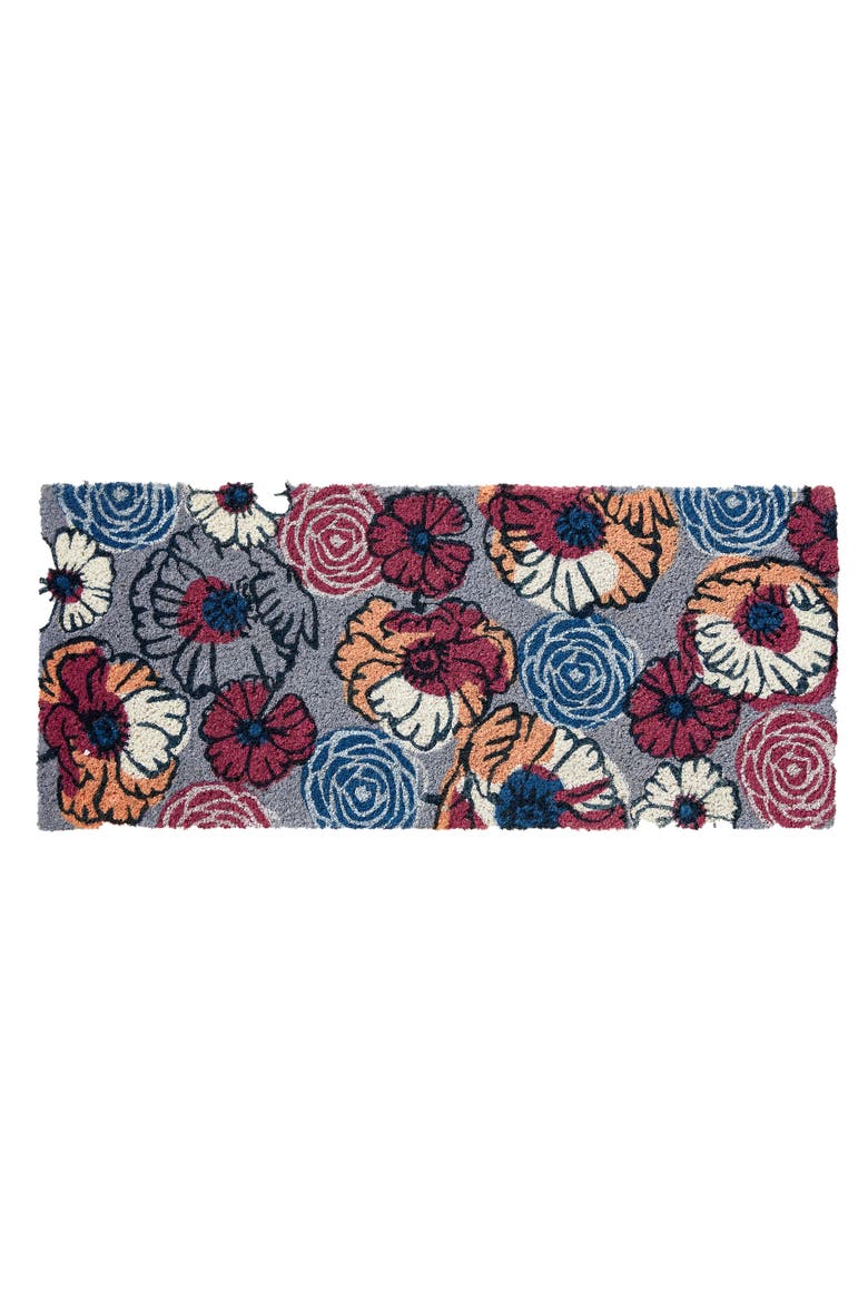 Poppy Estate Coir Mat Multi Coir Everyday,Summer, Main, color, Blue