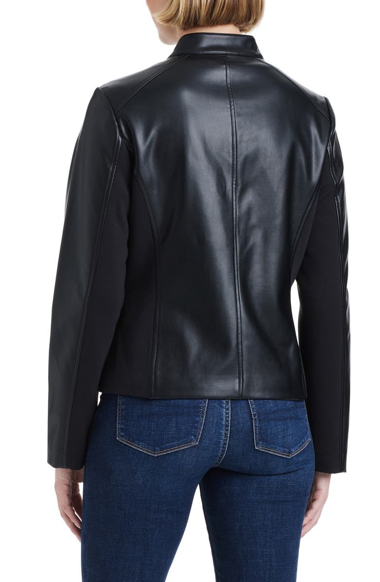 Vince Camuto Faux Leather Jacket, Alternate, color, Black