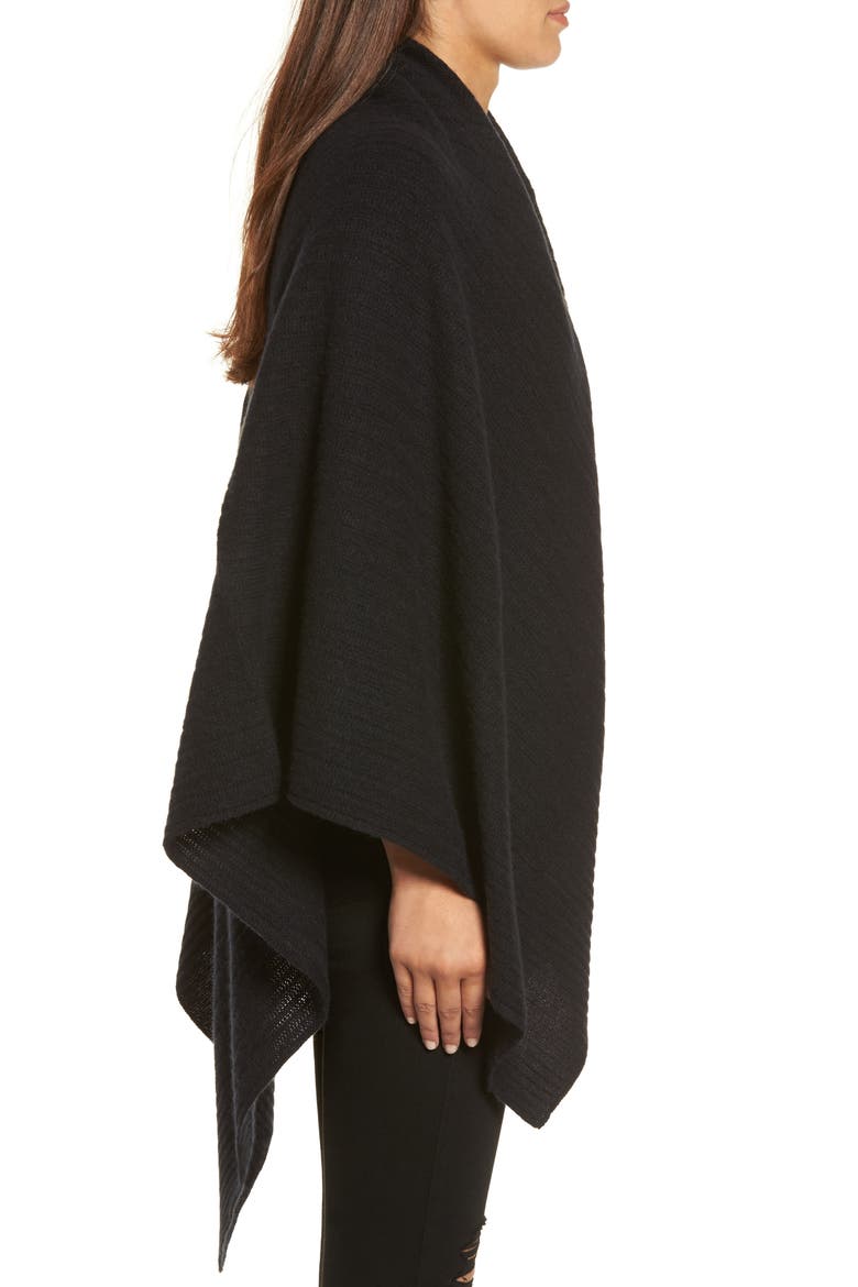 Cashmere Wrap, Alternate, color, BLACK
