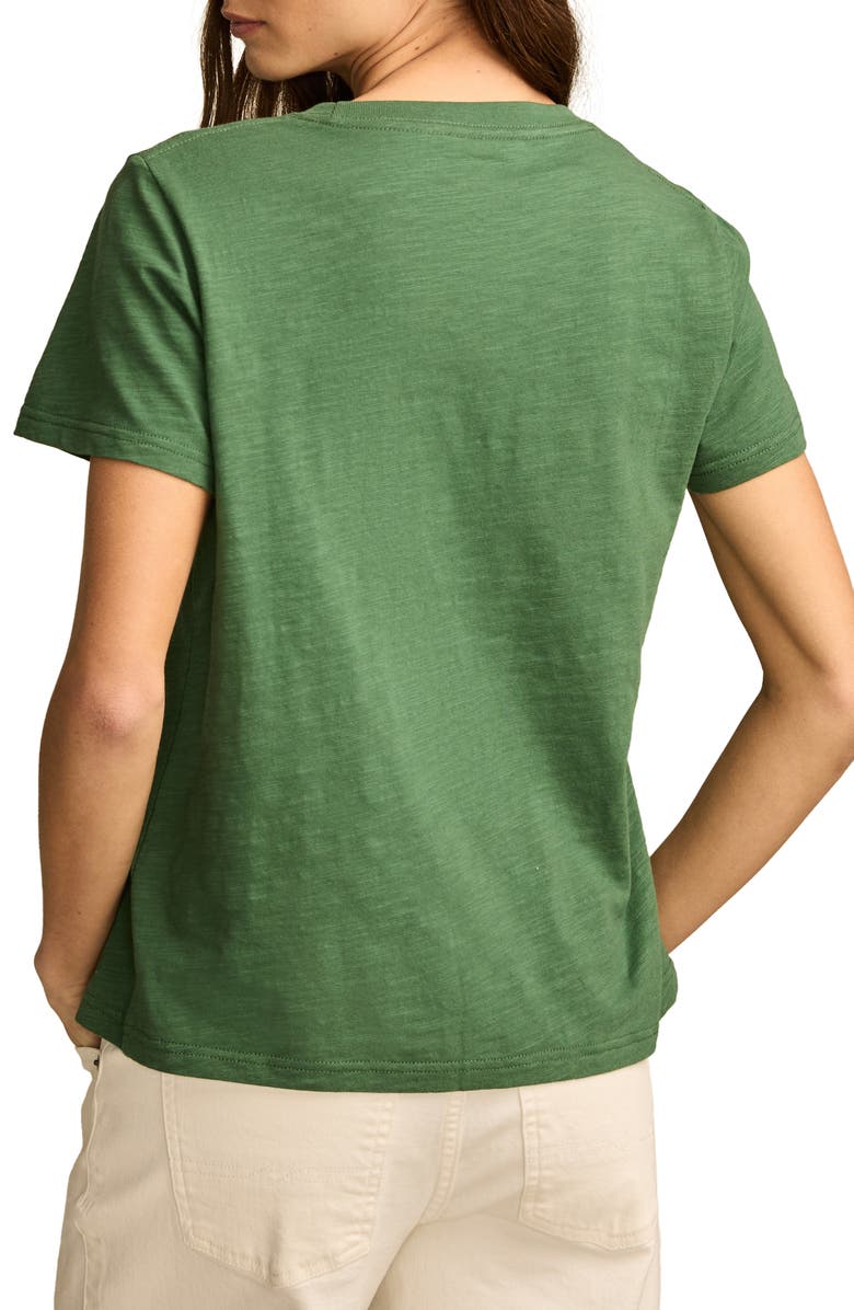 Lucky Brand Mickey Mouse Feel the Luck Embroidered Cotton Graphic T-Shirt, Alternate, color, 