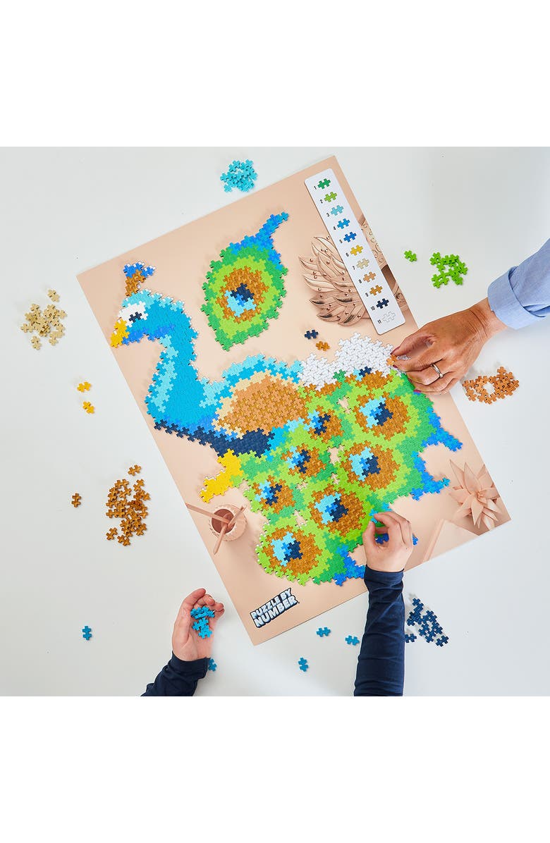 Plus-Plus USA 800-Piece Peacock Puzzle by Number, Alternate, color,