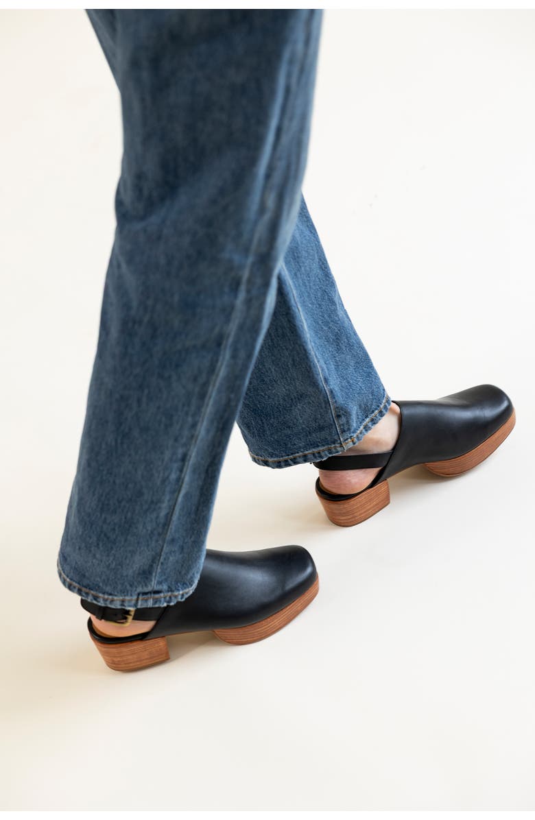 Fortress Betty Slingback Platform Clog, Alternate, color, Black