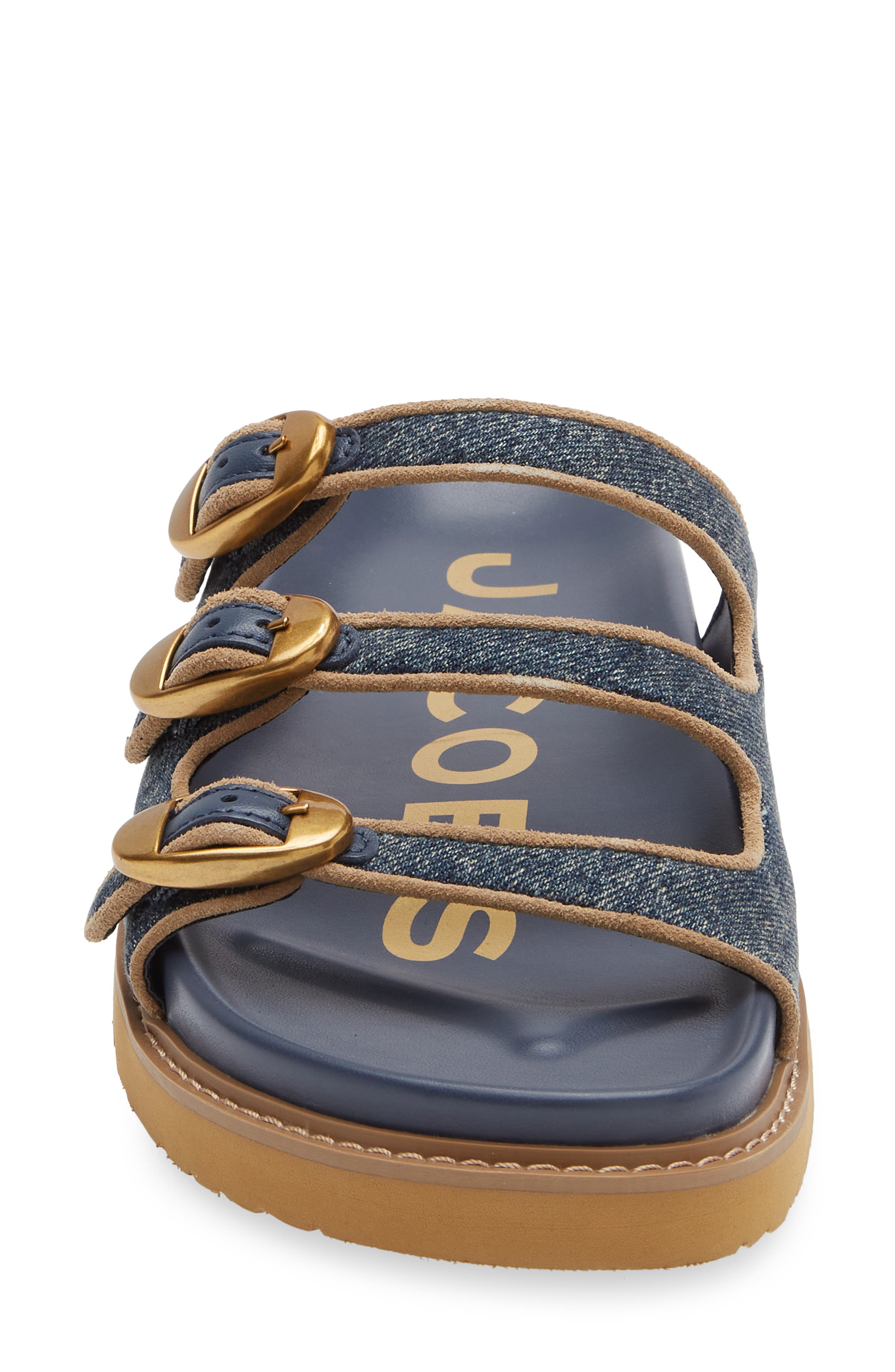 Marc Jacobs The Kiki Denim Slide Sandal, Alternate, color, Dark Wash Indigo