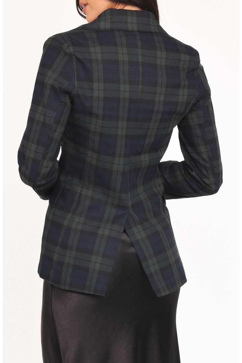 Juliette Plaid Double Breasted Blazer, Alternate, color, GREEN PLAID