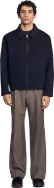 SANDRO Wool zip-up jacket