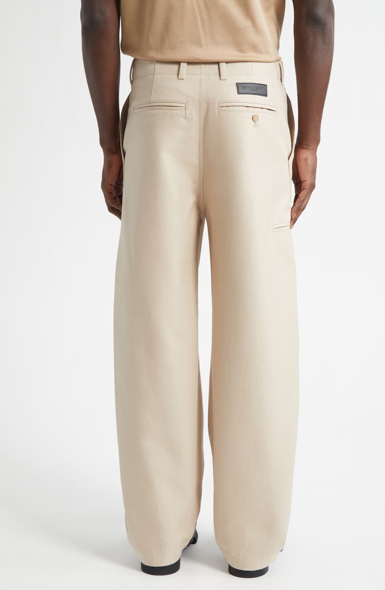 Givenchy Couture Seam Cotton Twill Workwear Pants, Alternate, color, Beige