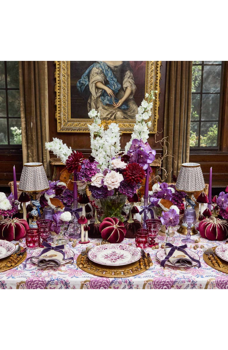 Mrs. Alice Purple Velvet Bows (Set of 4) - 20cm, Alternate, color, Purple