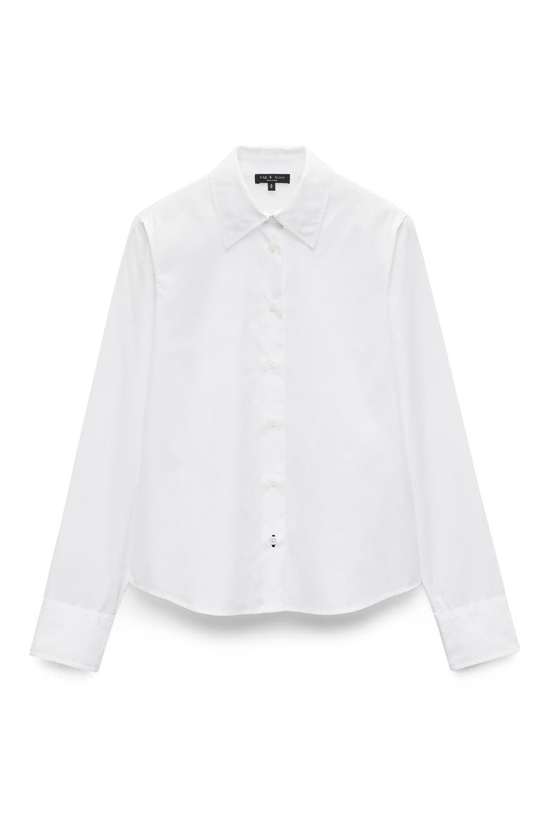Dayton Cotton Poplin Button-Up Shirt, Alternate, color, WHITE