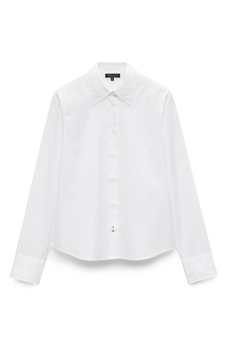 rag & bone Dayton Cotton Poplin Button-Up Shirt, Alternate, color, White