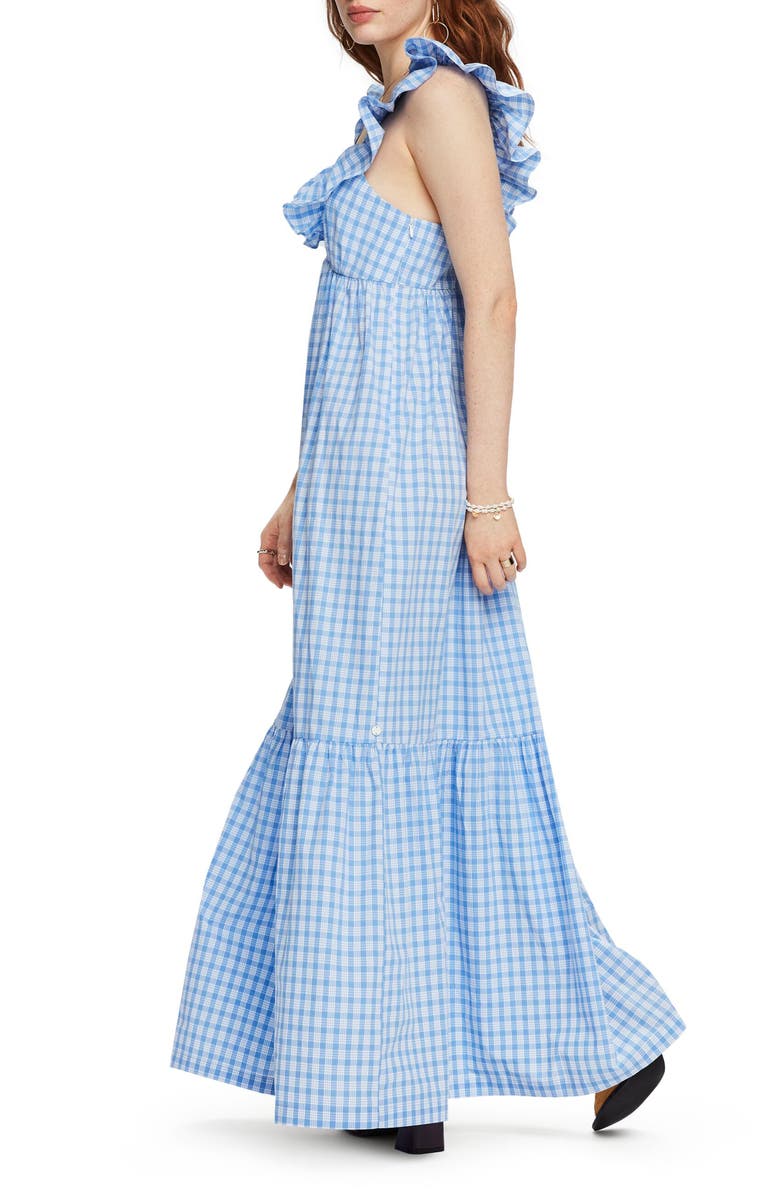 Scotch & Soda Ruffle Trim Stripe Maxi Dress, Alternate, color,