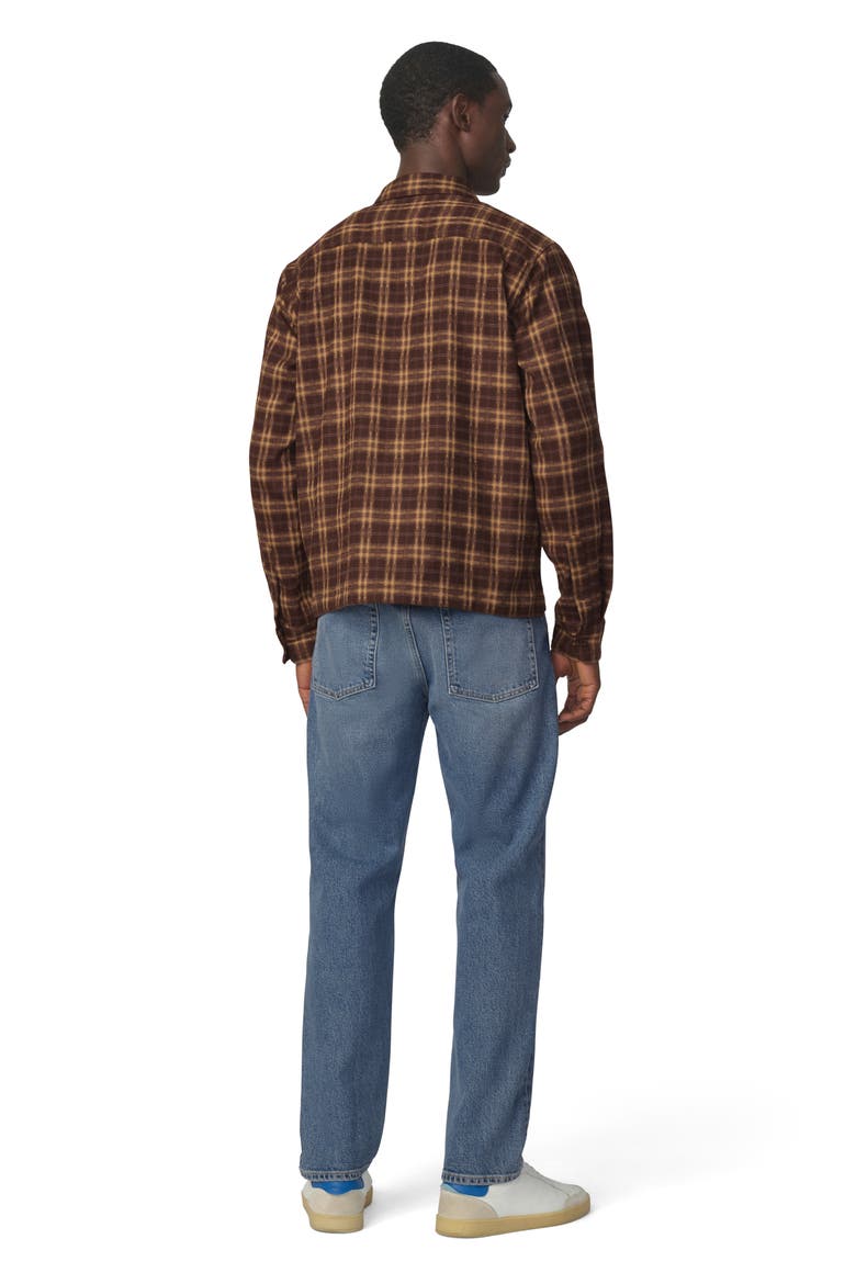 Plaid Double Flap Pocket Button-Up Shirt, Alternate, color, BROWN MULTI