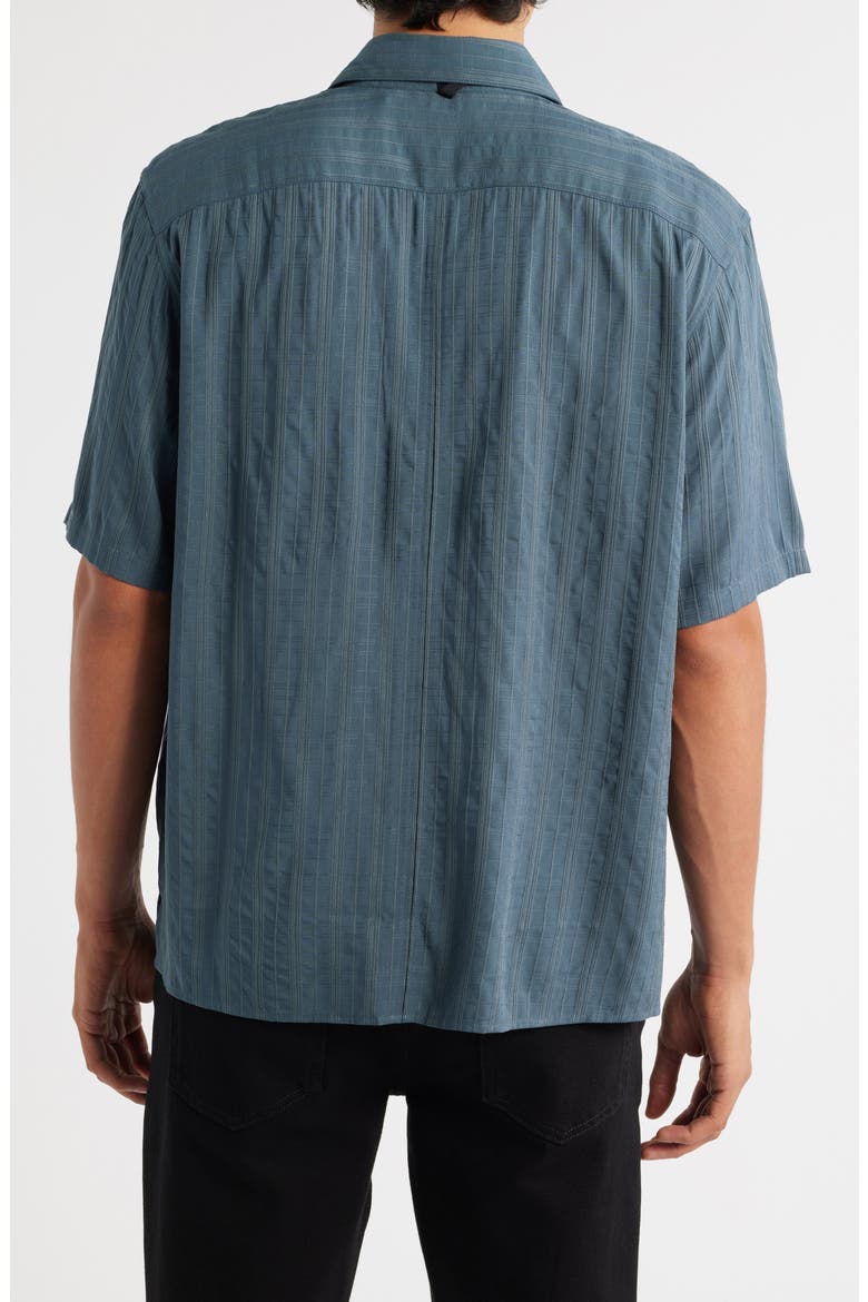 Dalton Plaid Short Sleeve Button-Up Shirt, Alternate, color, SLATE