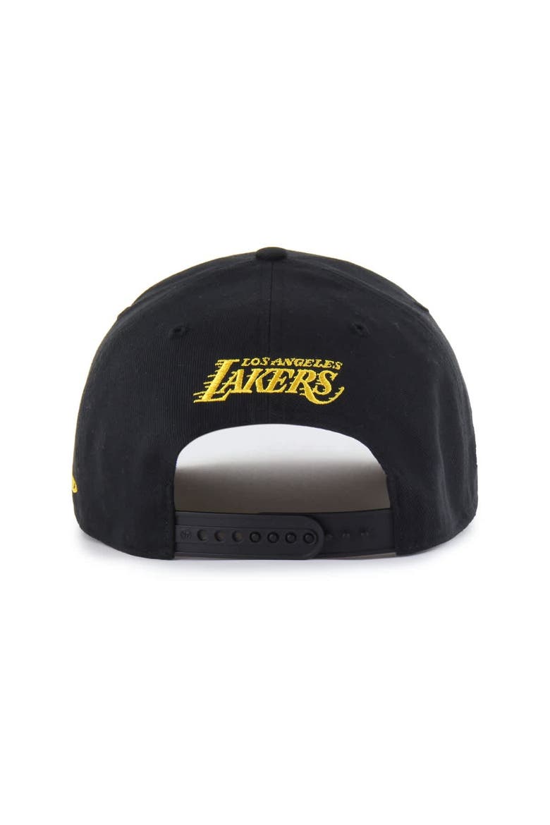 Men's Brand Seen by '47 Black Los Angeles Lakers Sorry I Was Hooping Hitch Adjustable Hat, Alternate, color, Black