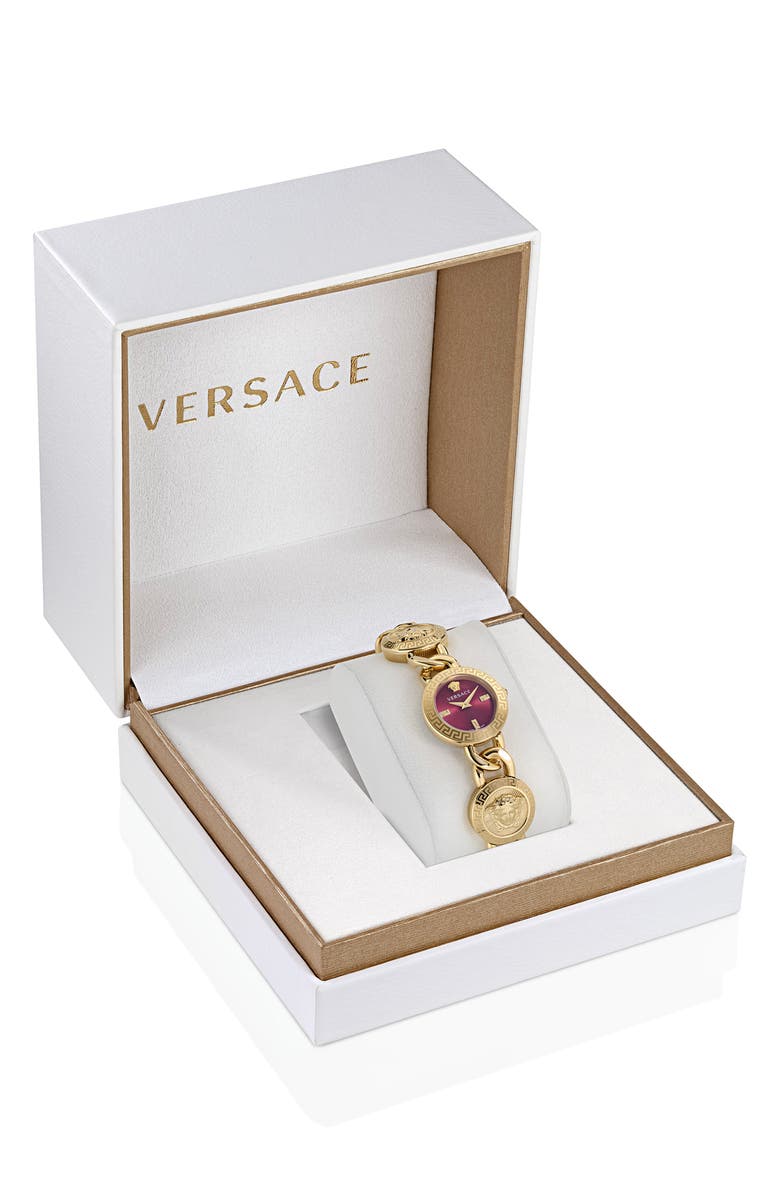 Versace Stud Icon Bracelet Watch, 26mm, Alternate, color, Gold
